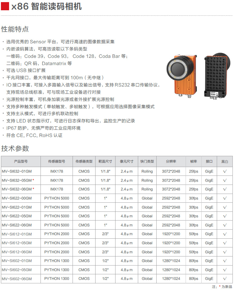 X86智能讀碼相機(jī)